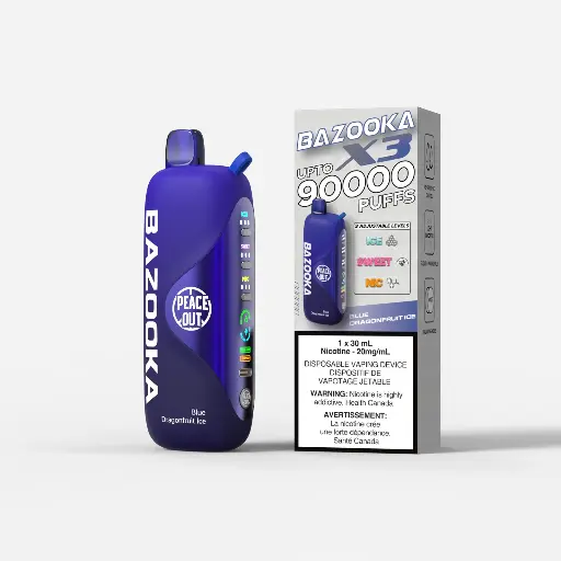 Bazooka X3: Unleash Up to 90,000 Puffs with Adjustable Flavor Control 